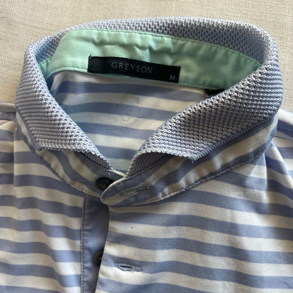 Greyson Blue Striped Men's Shirt
